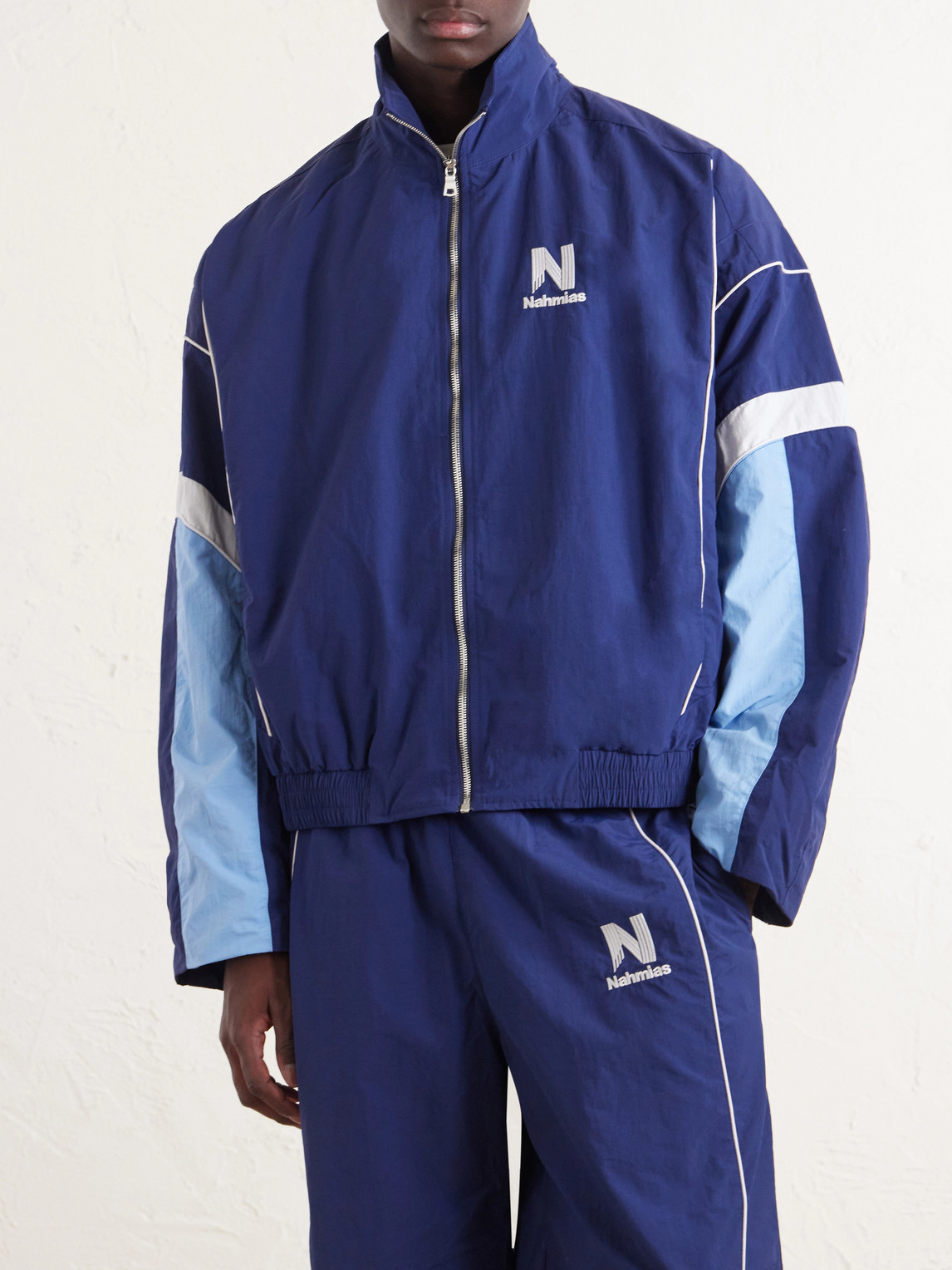 Nahmias Logo-Embroidered Striped Nylon Jacket - Men | Thumbnail 3 Nahmias Logo-Embroidered Striped Nylon Jacket - Men | Thumbnail 3