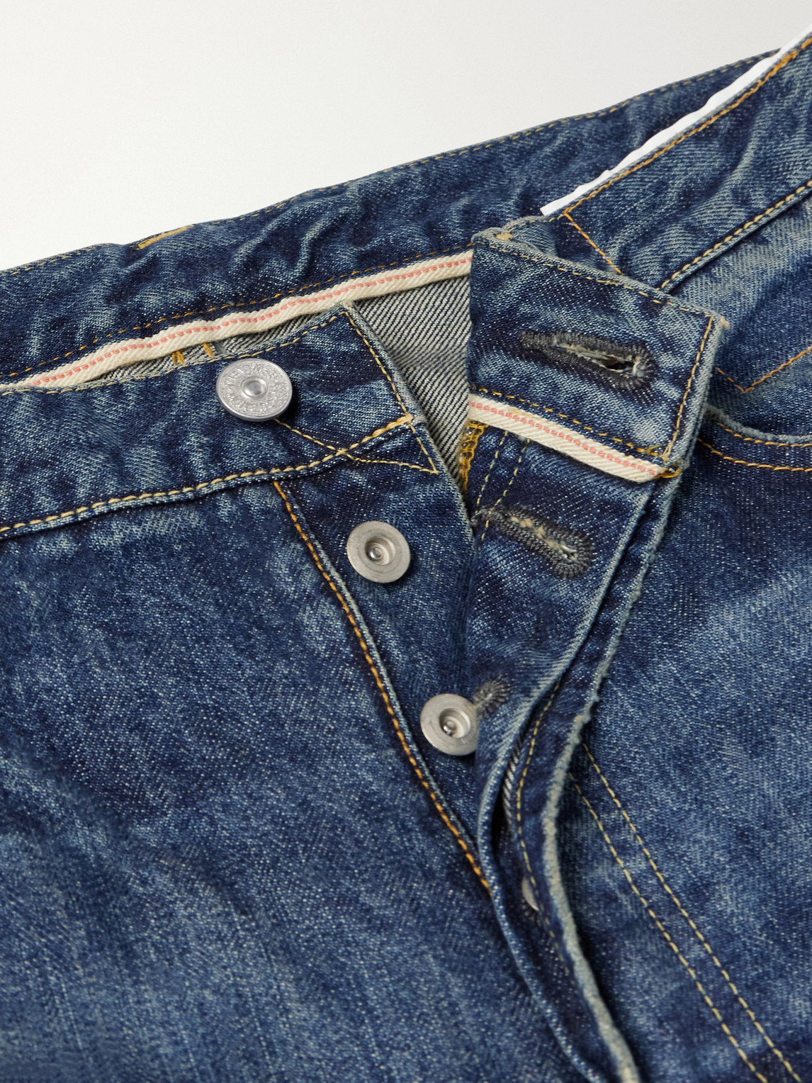 Social Sculpture 01 Wide-Leg Distressed Jeans