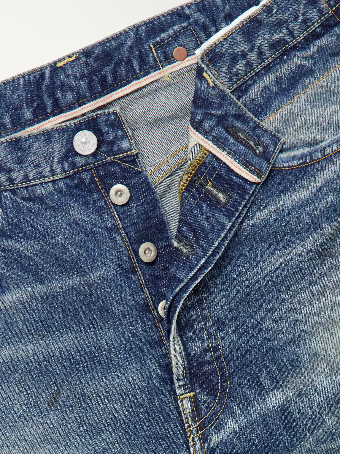 Social Sculpture 01 Wide-Leg Distressed Jeans