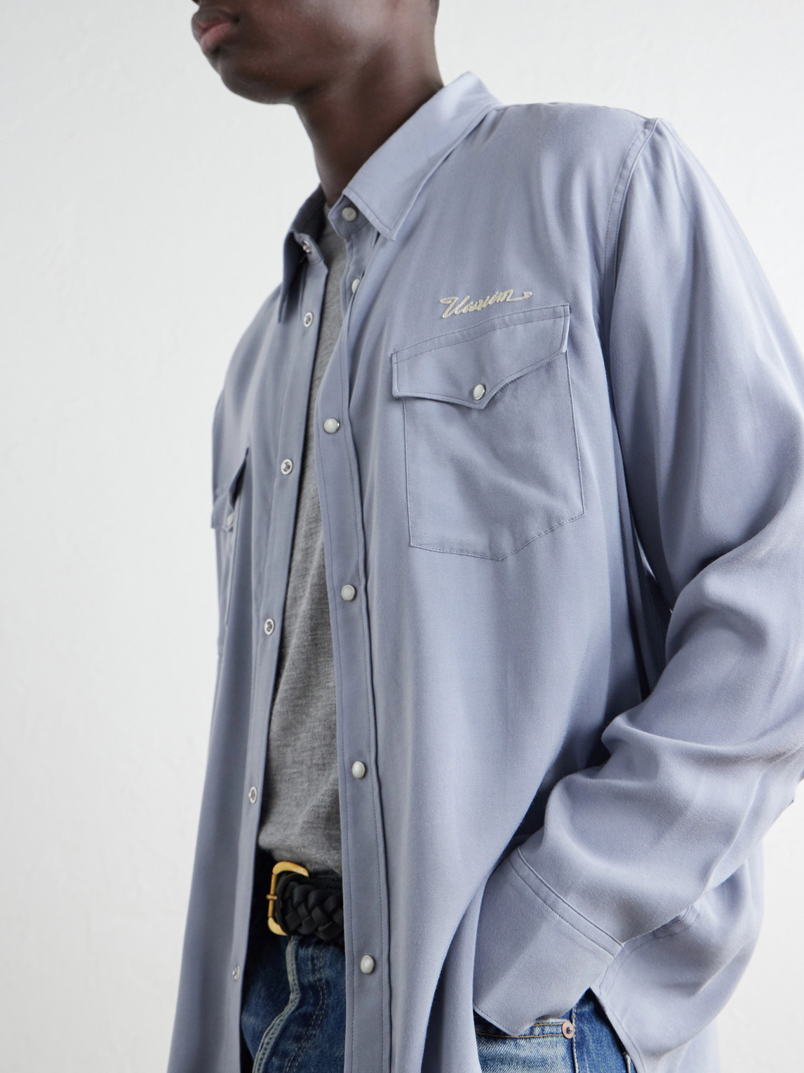 Meridian Logo-Embroidered Canvas Shirt