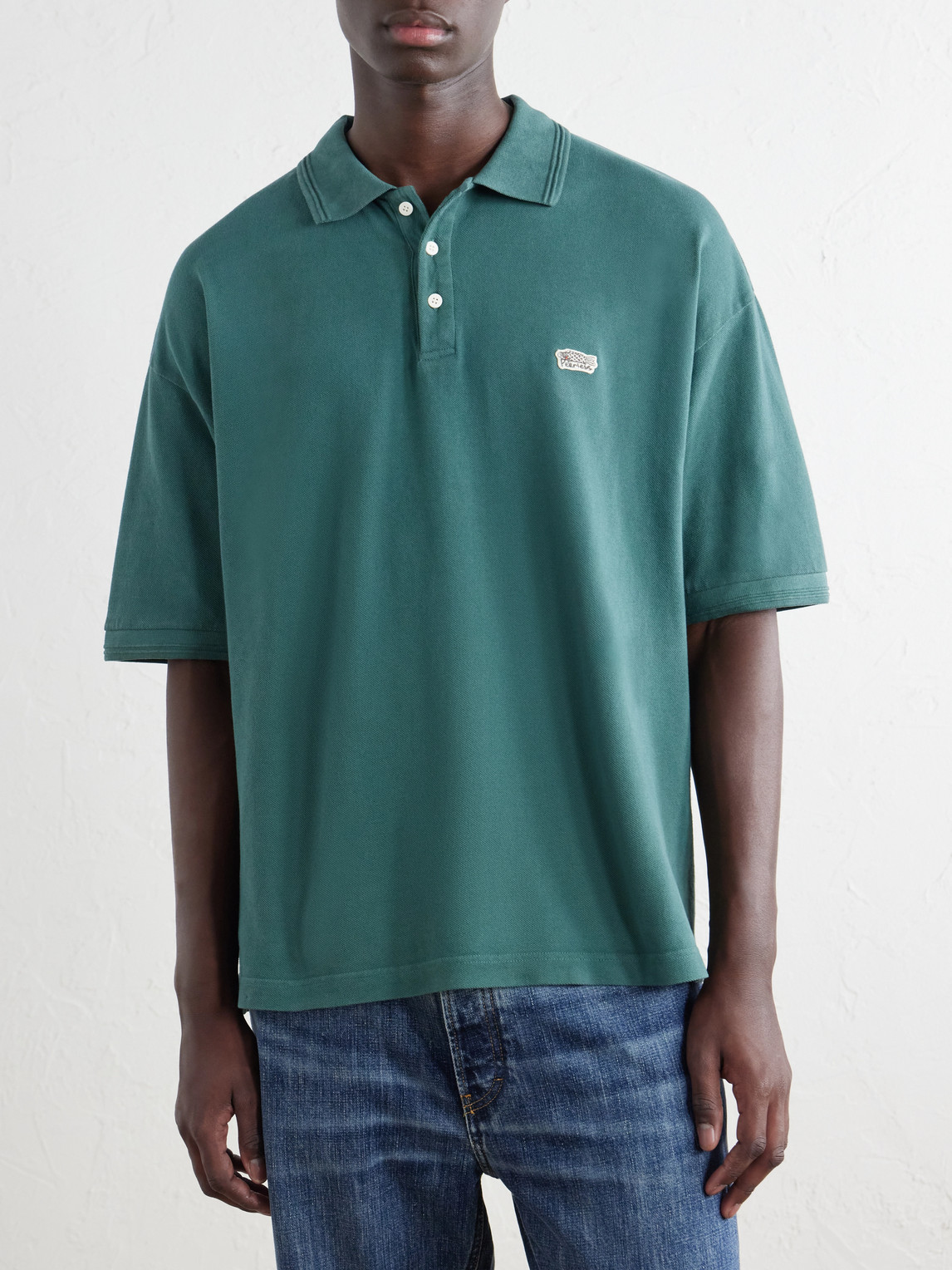 Mondo Weller Logo-Appliquéd Cotton-Piqué Polo Shirt