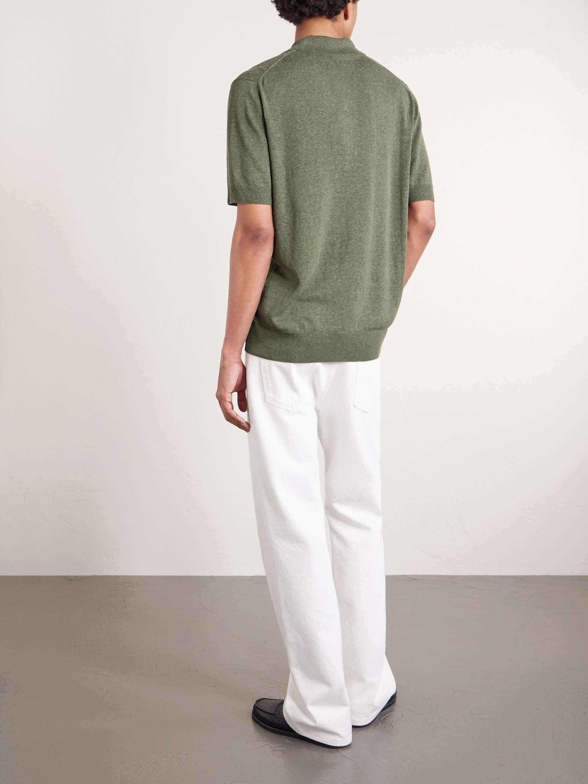 PIACENZA 1733 Silk and Linen-Blend Polo Shirt for Men | MR PORTER