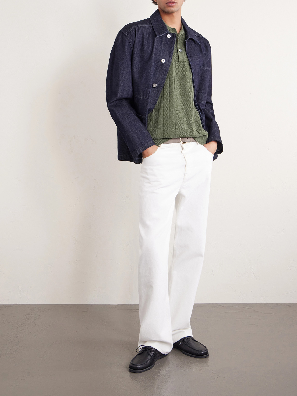 And Linen-Blend Polo Shirt