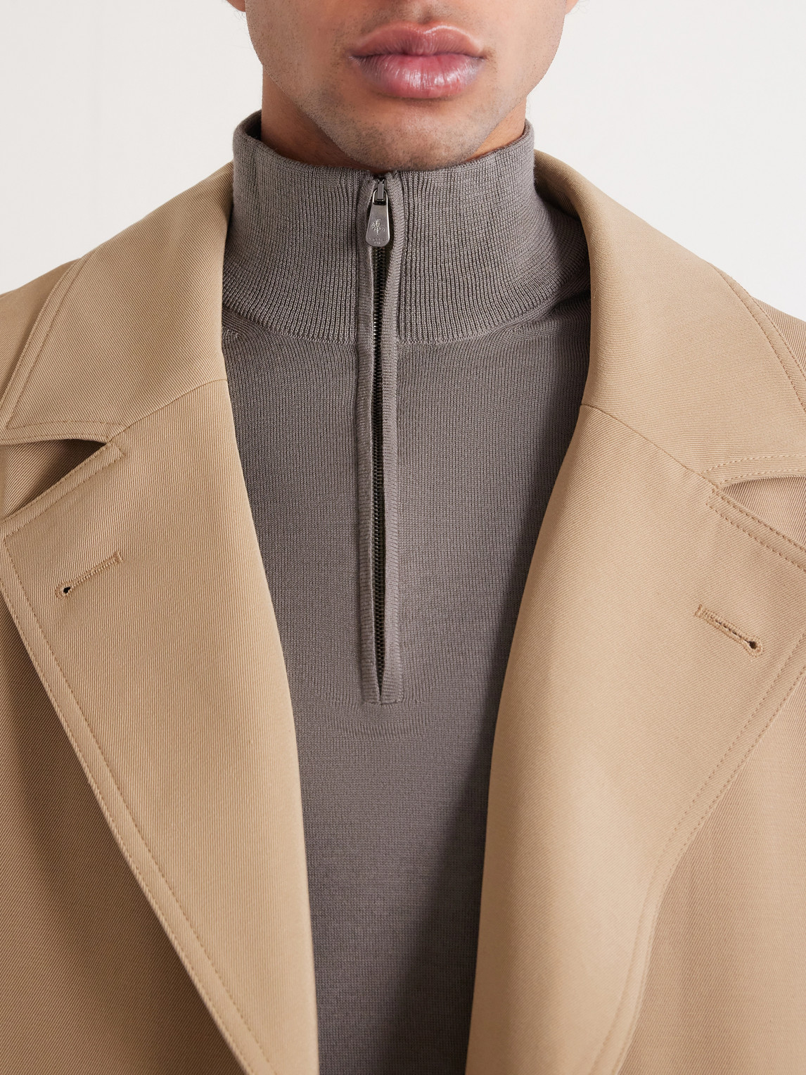 Virgin Wool Half-Zip Sweater