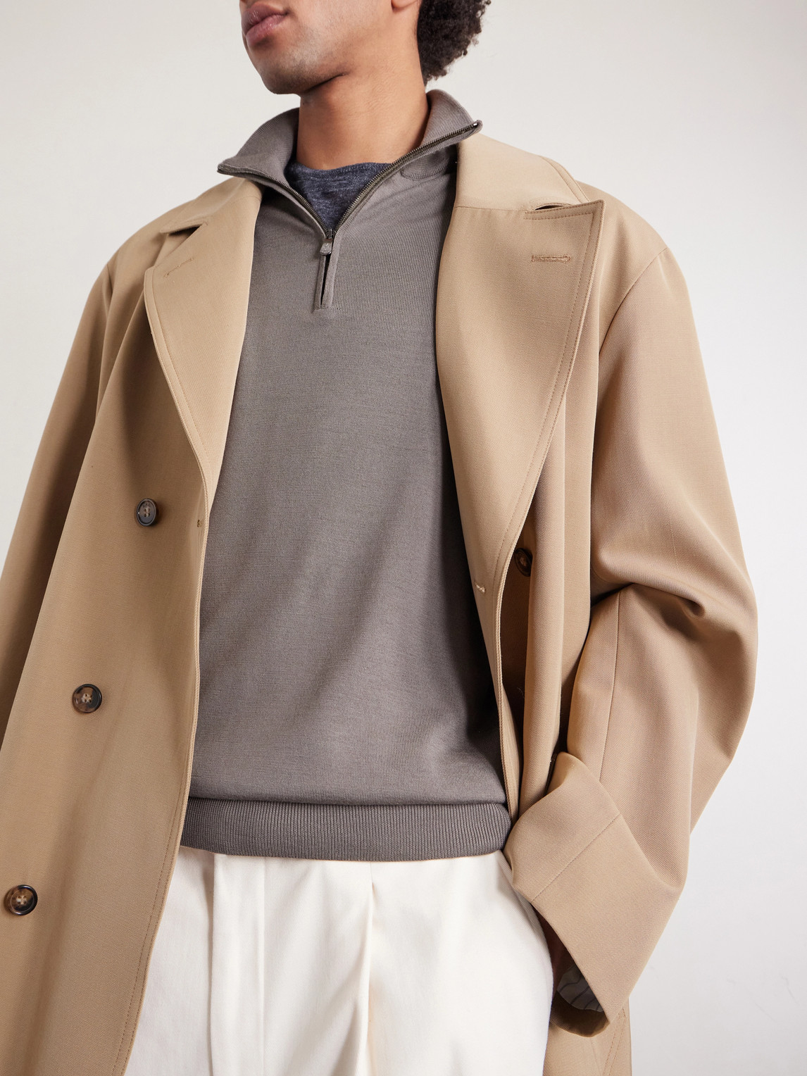 Virgin Wool Half-Zip Sweater