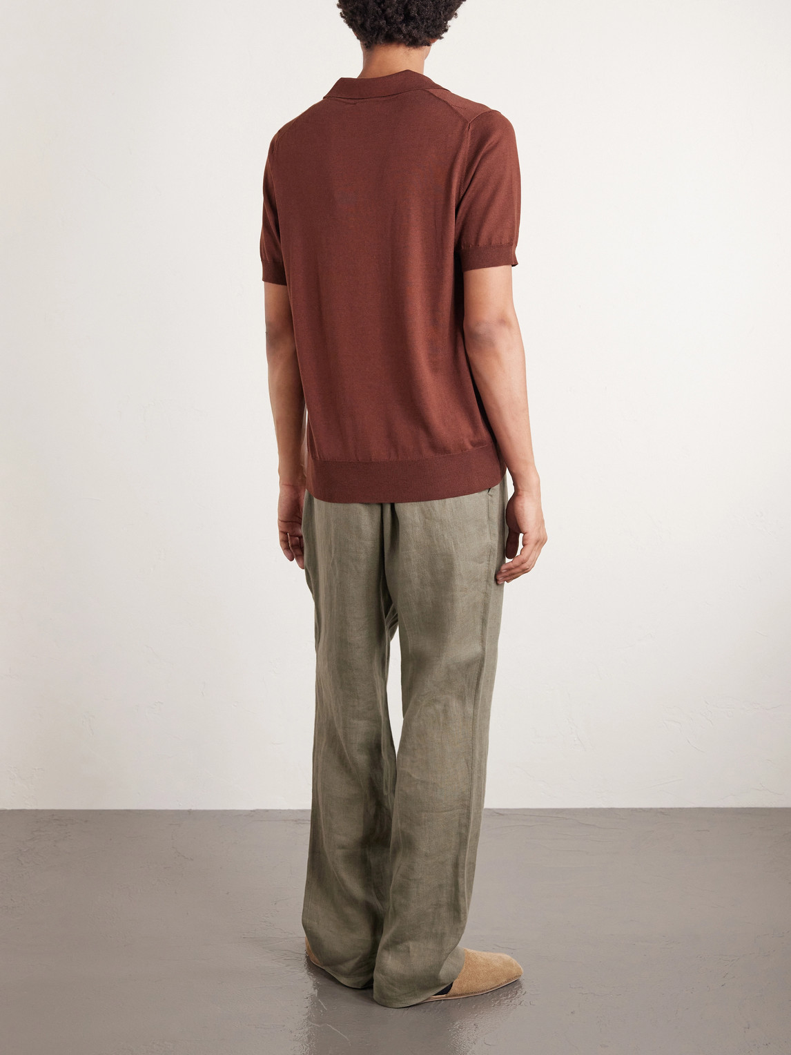 And Cotton-Blend Polo Shirt