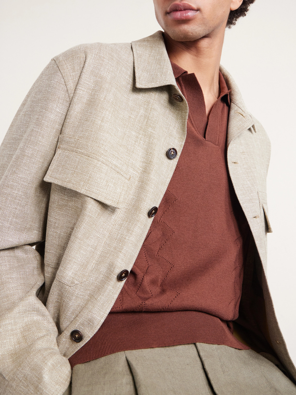 And Cotton-Blend Polo Shirt