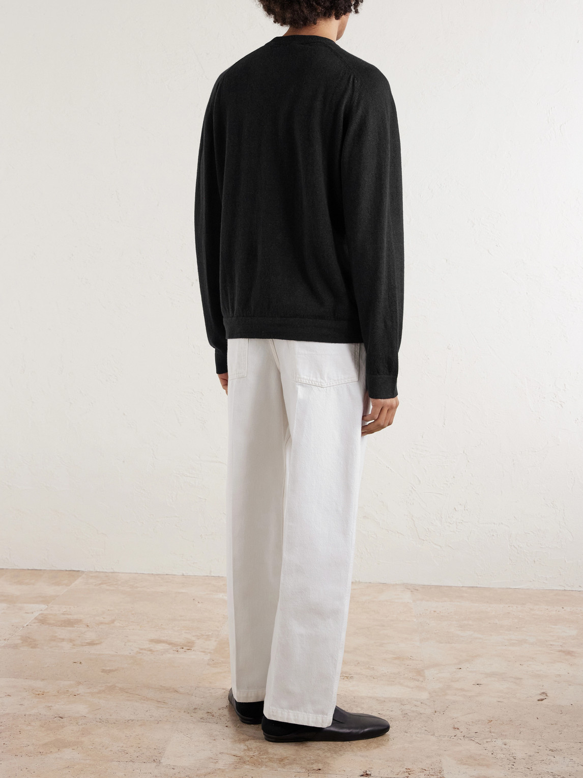  Piacenza 1733 - Cashmere And Linen-blend Sweater - Men - Black - It 46 