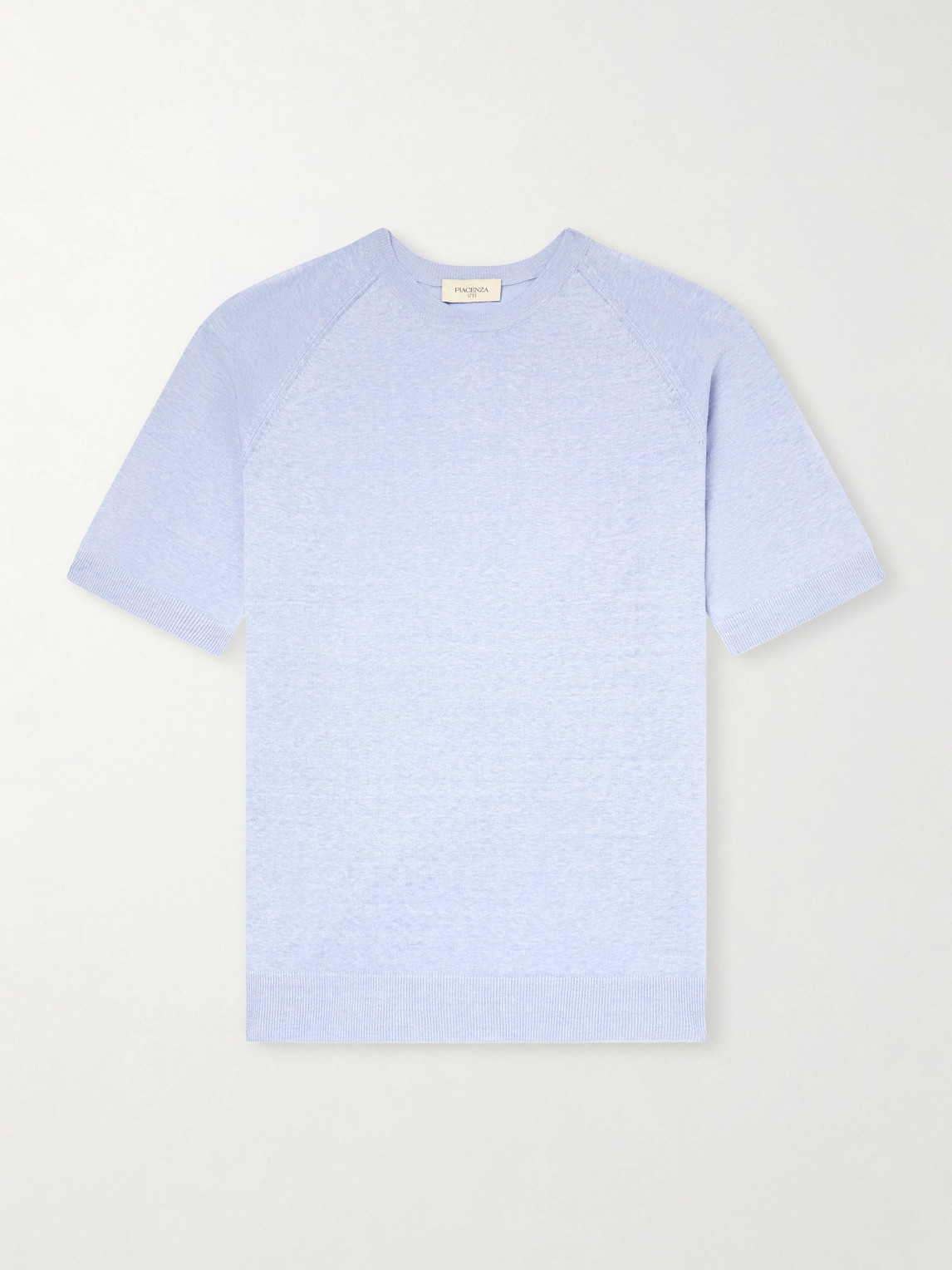 Piacenza 1733 Silk And Linen-blend T-shirt In Blue