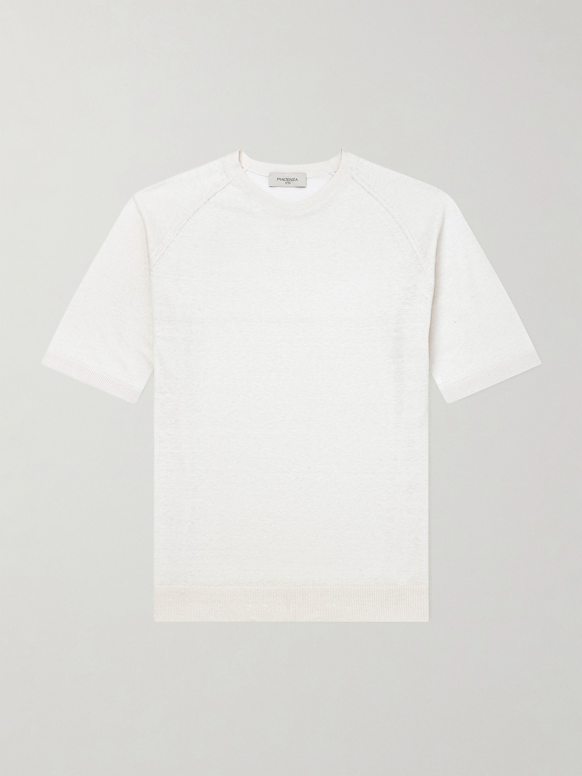 Piacenza 1733 Silk And Linen-blend T-shirt In White