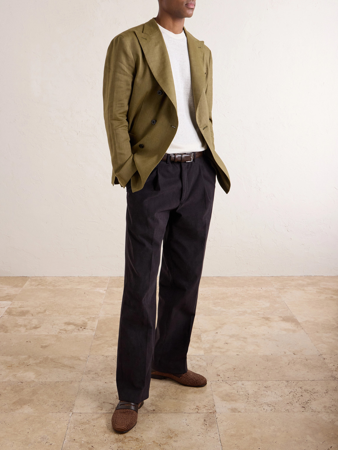 And Linen-Blend T-Shirt