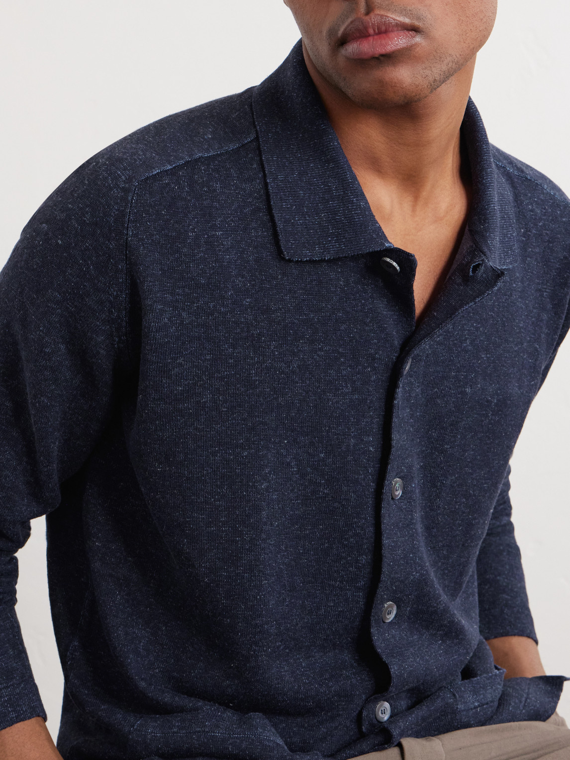 Silk And Linen-Blend Chore Overshirt