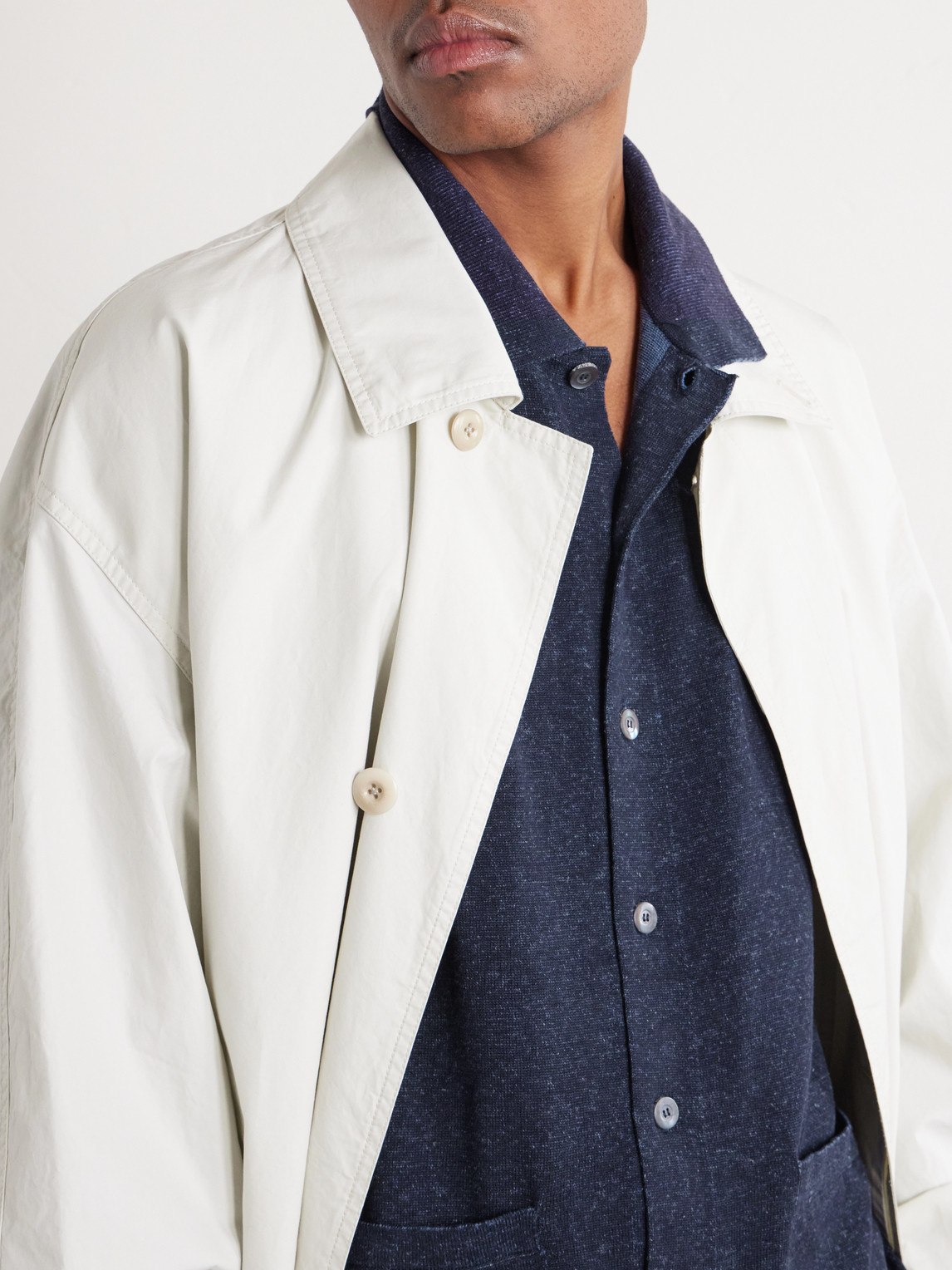 Silk And Linen-Blend Chore Overshirt