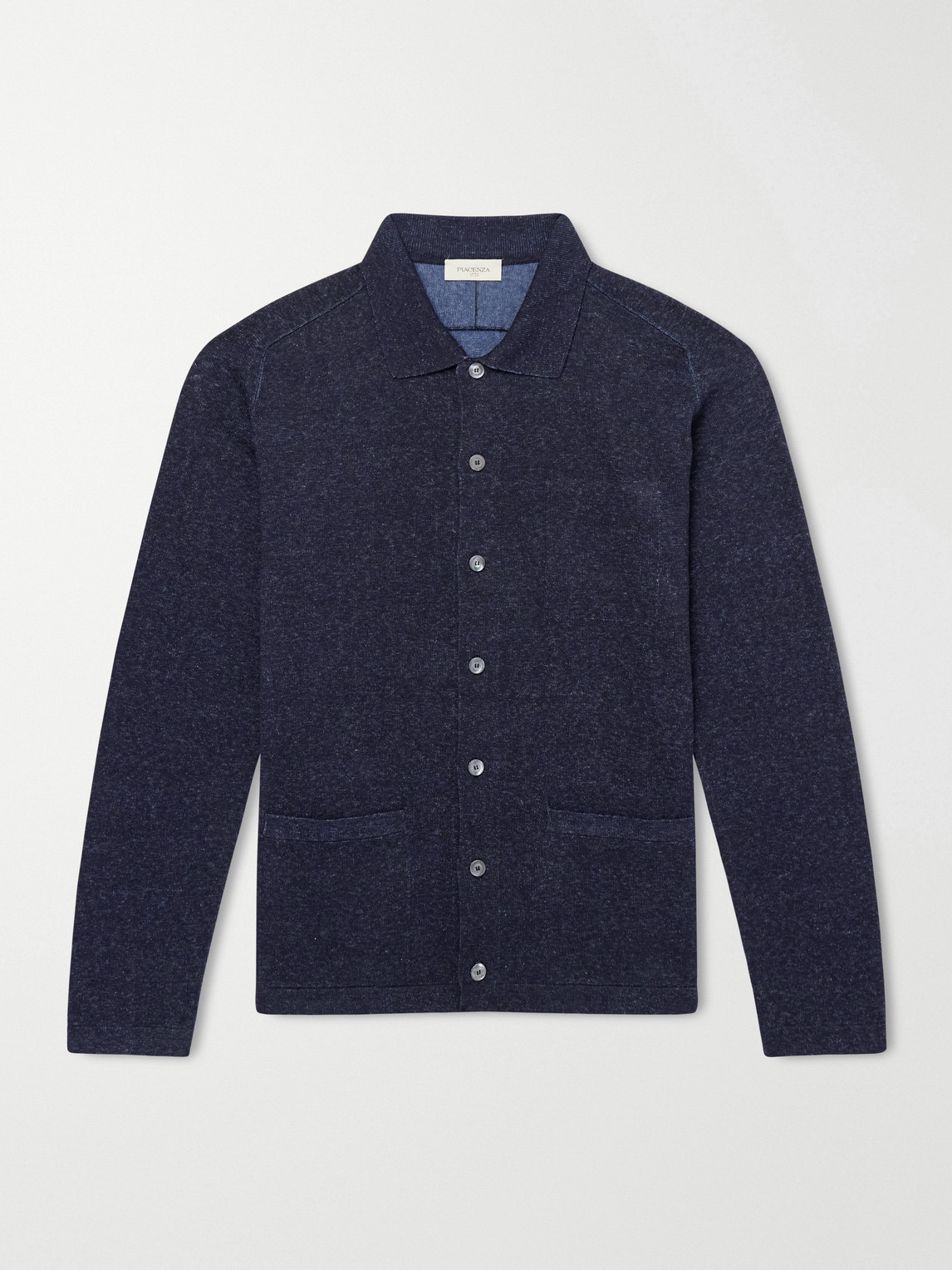 Piacenza 1733 Silk And Linen-blend Chore Overshirt In Blue
