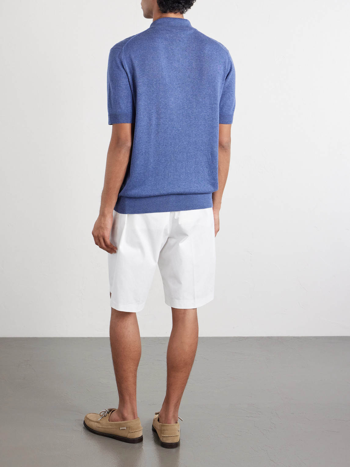 And Linen-Blend Polo Shirt