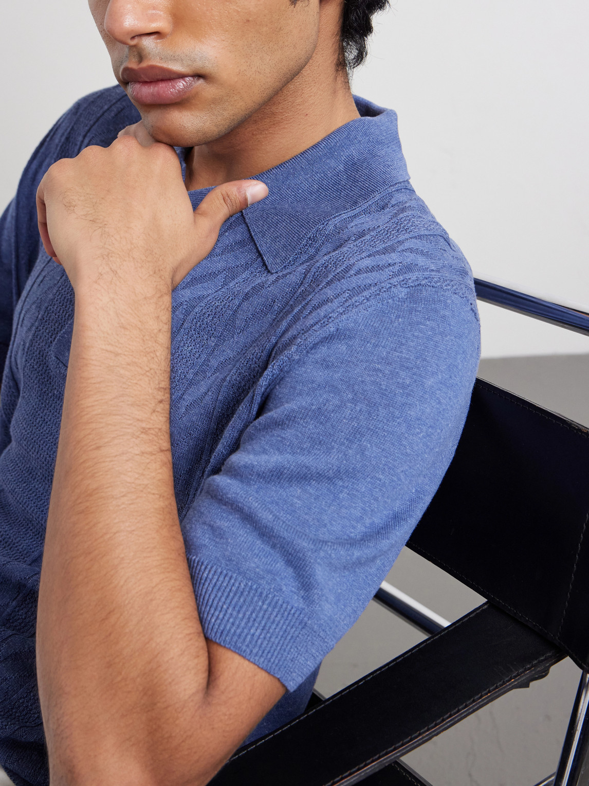 And Linen-Blend Polo Shirt