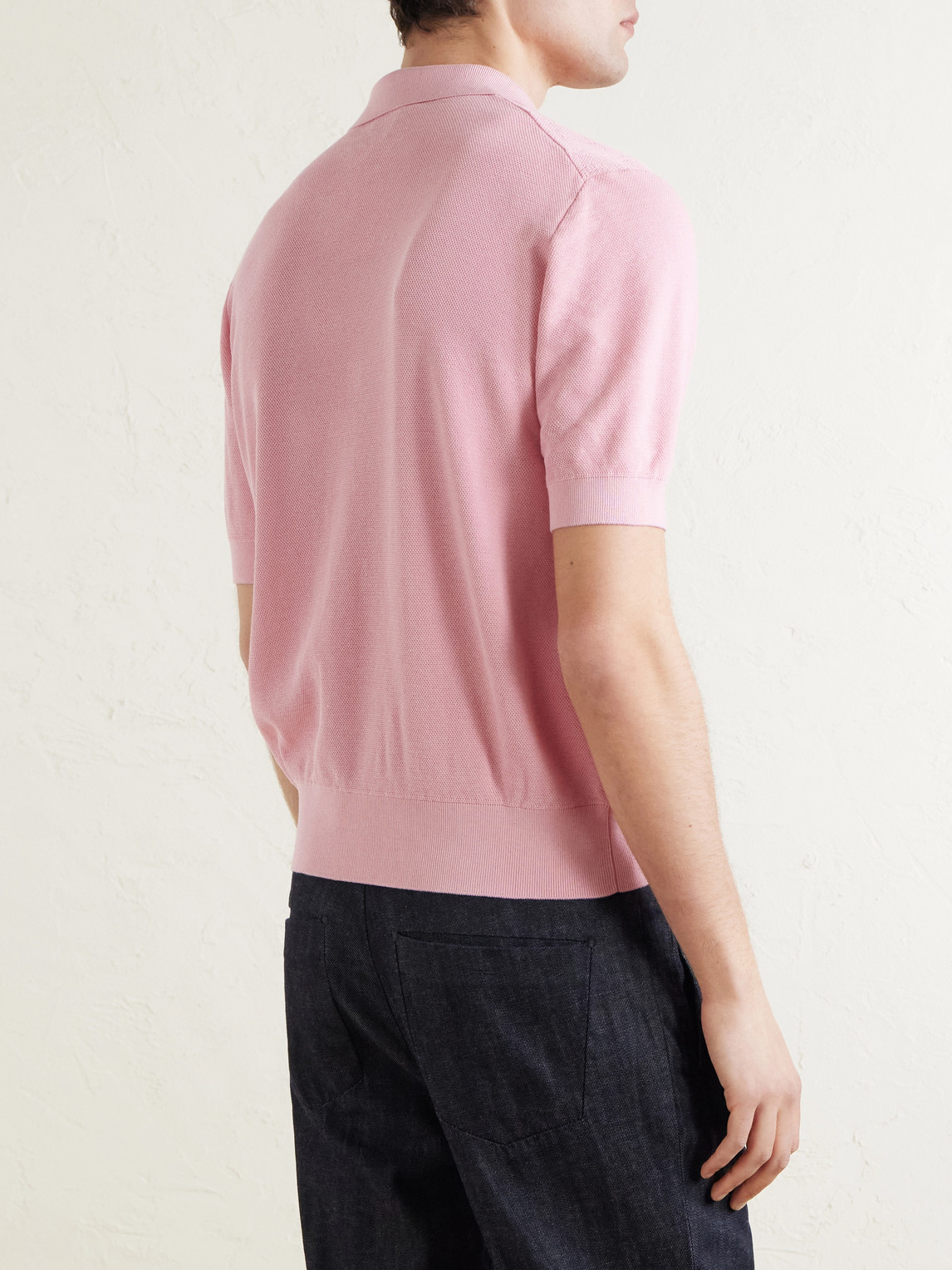 And Cotton-Blend Polo Shirt