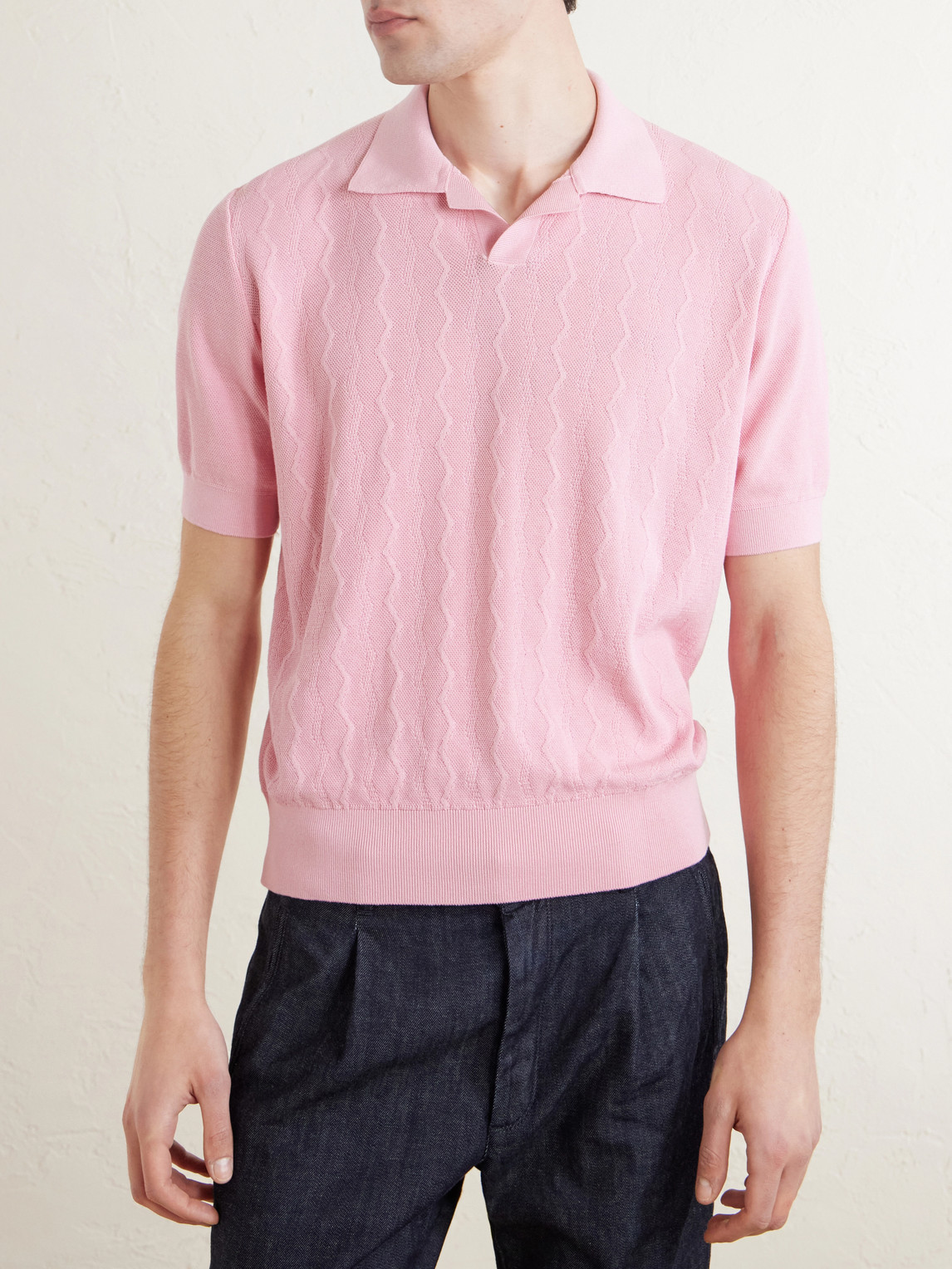 And Cotton-Blend Polo Shirt