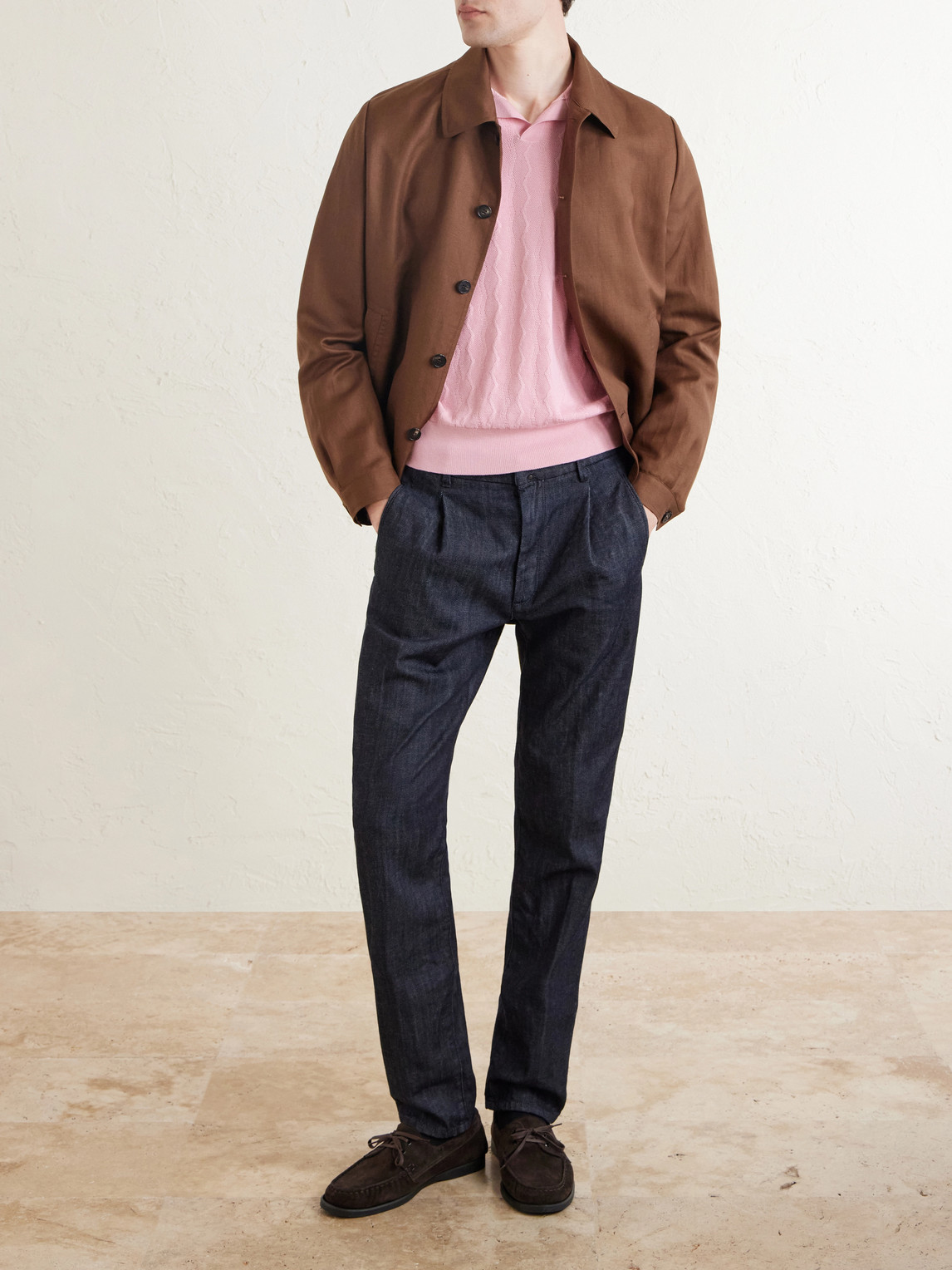 And Cotton-Blend Polo Shirt