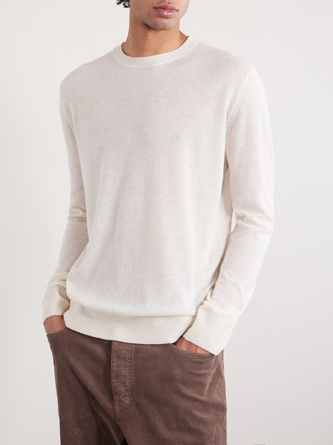  Piacenza 1733 - Mulberry Silk And Cashmere-blend Sweater - Men - Neutrals - It 46 