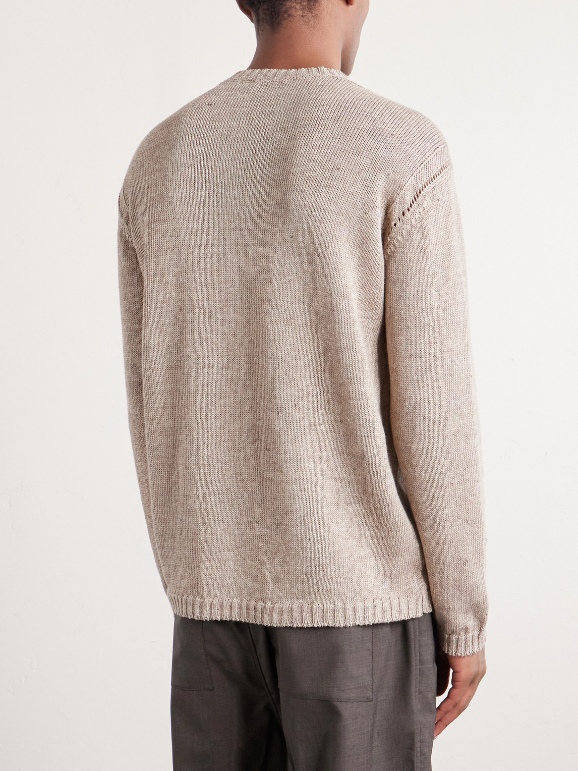  Piacenza 1733 - Cotton And Linen-blend Sweater - Men - Neutrals - It 48 