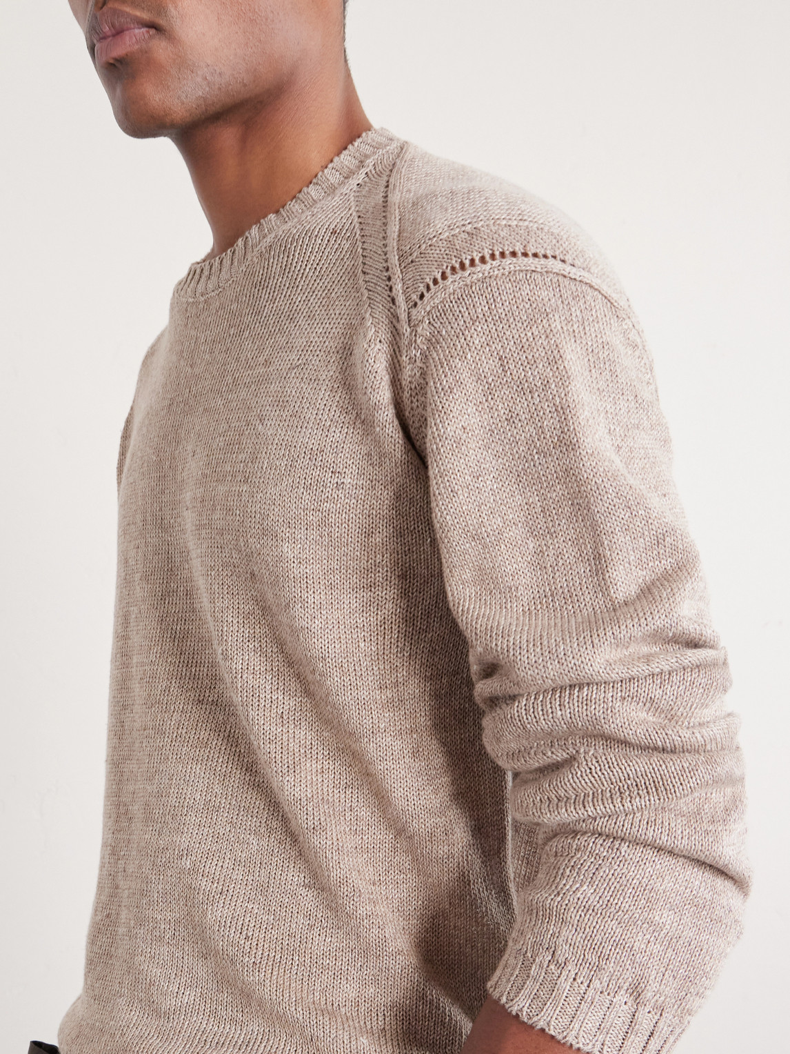 Cotton And Linen-Blend Sweater