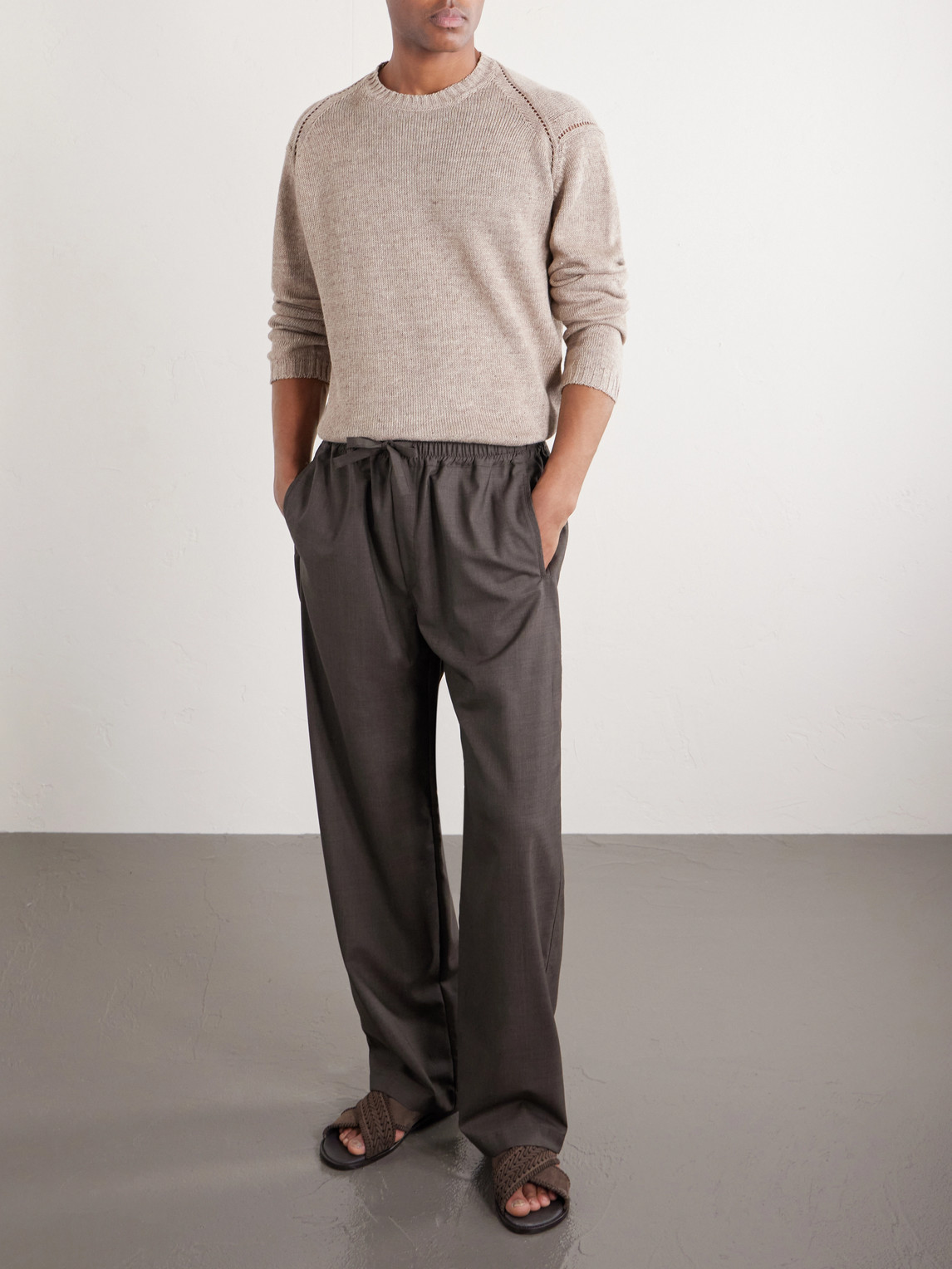 Cotton And Linen-Blend Sweater