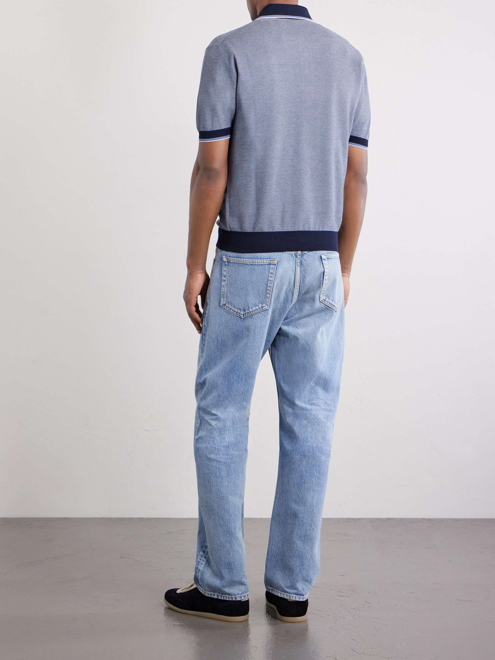PIACENZA 1733 Honeycomb-Knit Cotton Polo Shirt for Men | MR PORTER