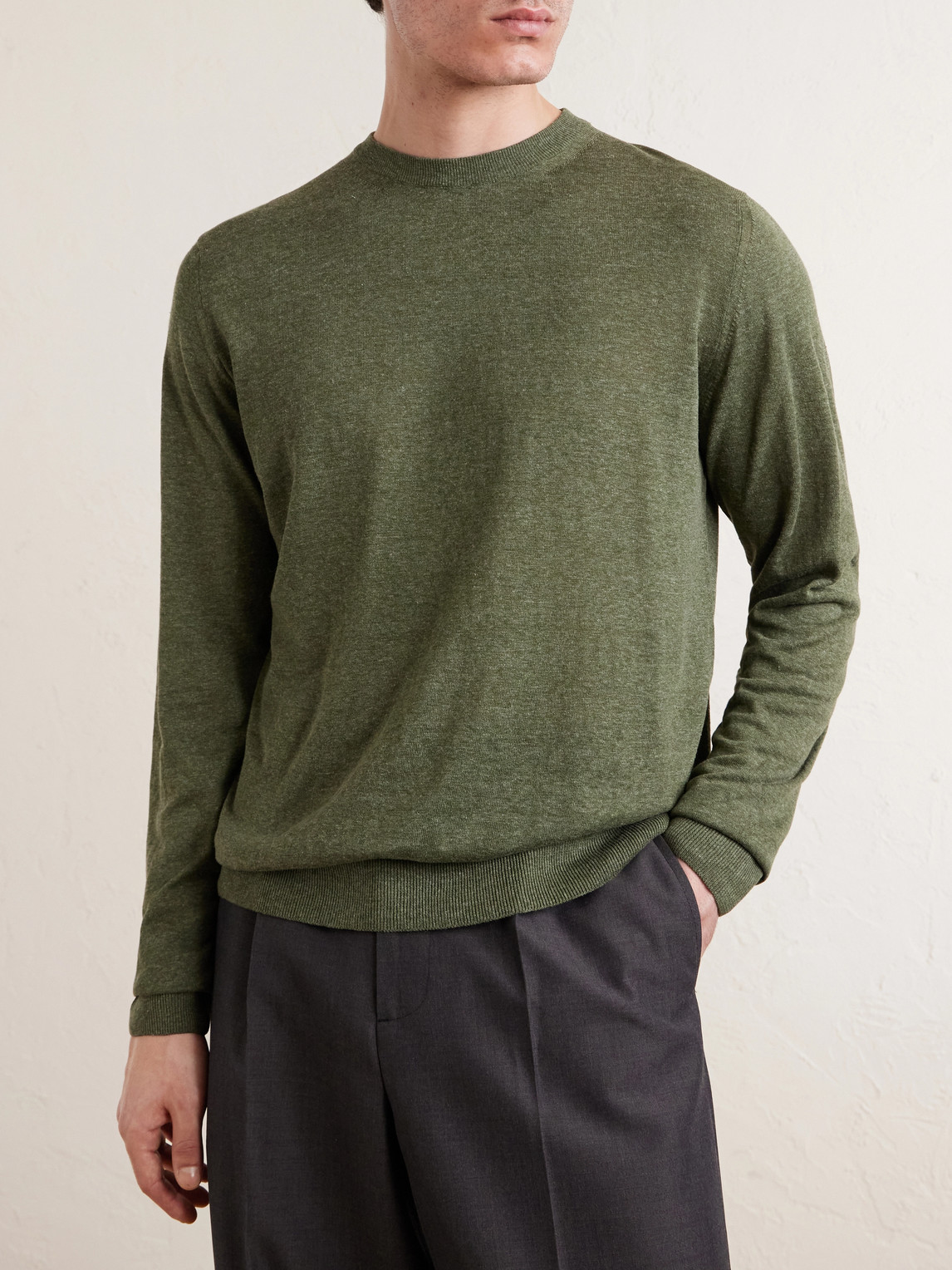 And Linen-Blend Sweater