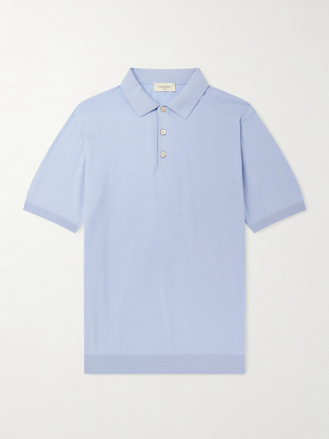 Piacenza 1733 Cotton Polo Shirt In Blue