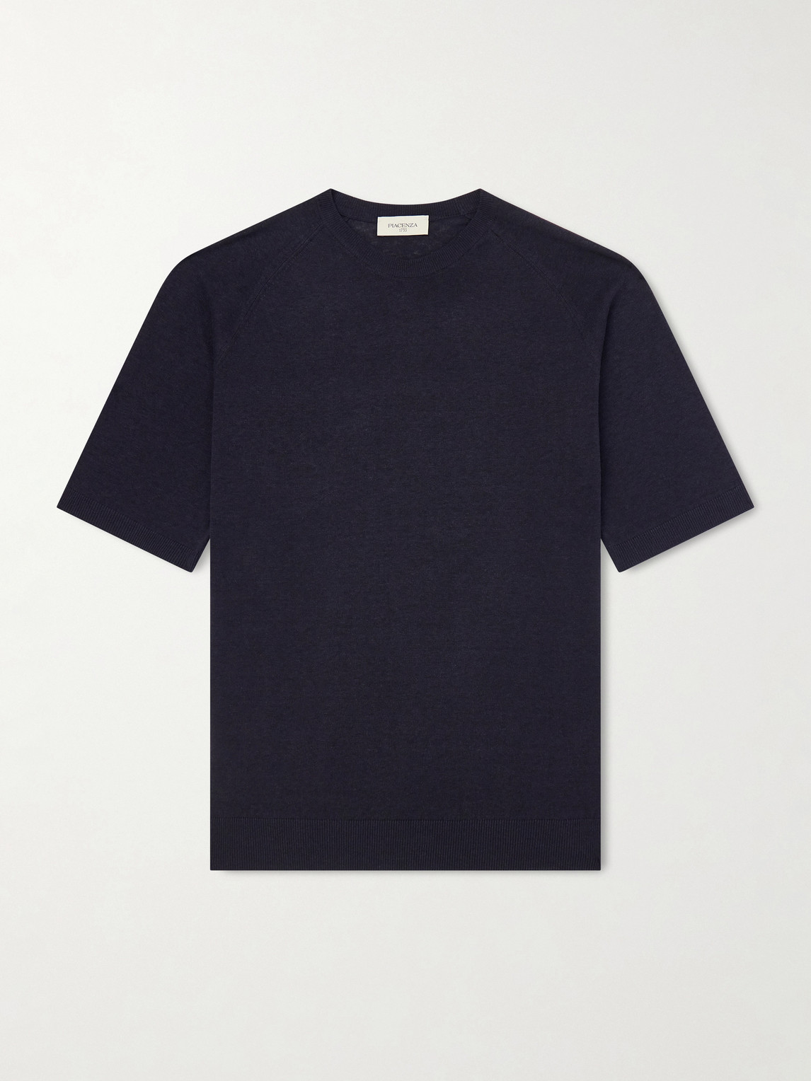 Piacenza 1733 Silk And Linen-blend T-shirt In Blue