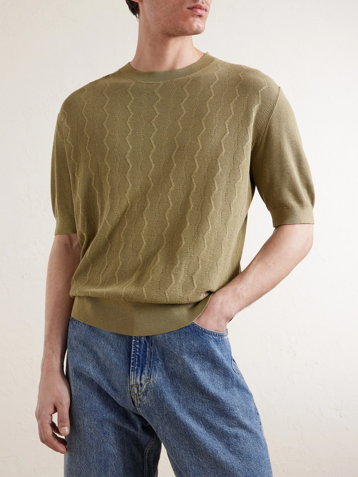 And Cotton-Blend T-Shirt