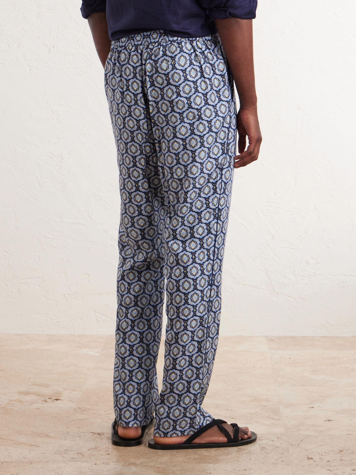 Alfred Straight-Leg Printed Lyocell-Satin Trousers