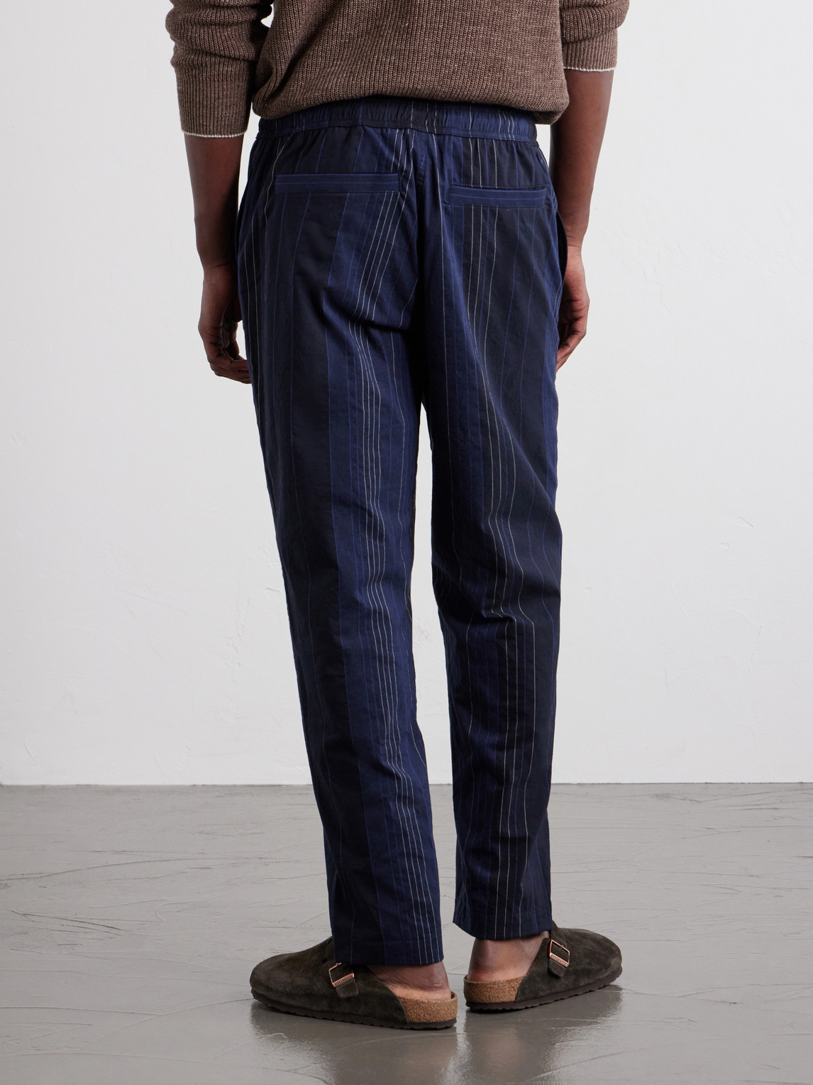  Orlebar Brown - Sonoran Velo Straight-leg Striped Cotton Drawstring Trousers - Men - Blue - Uk/us 30 