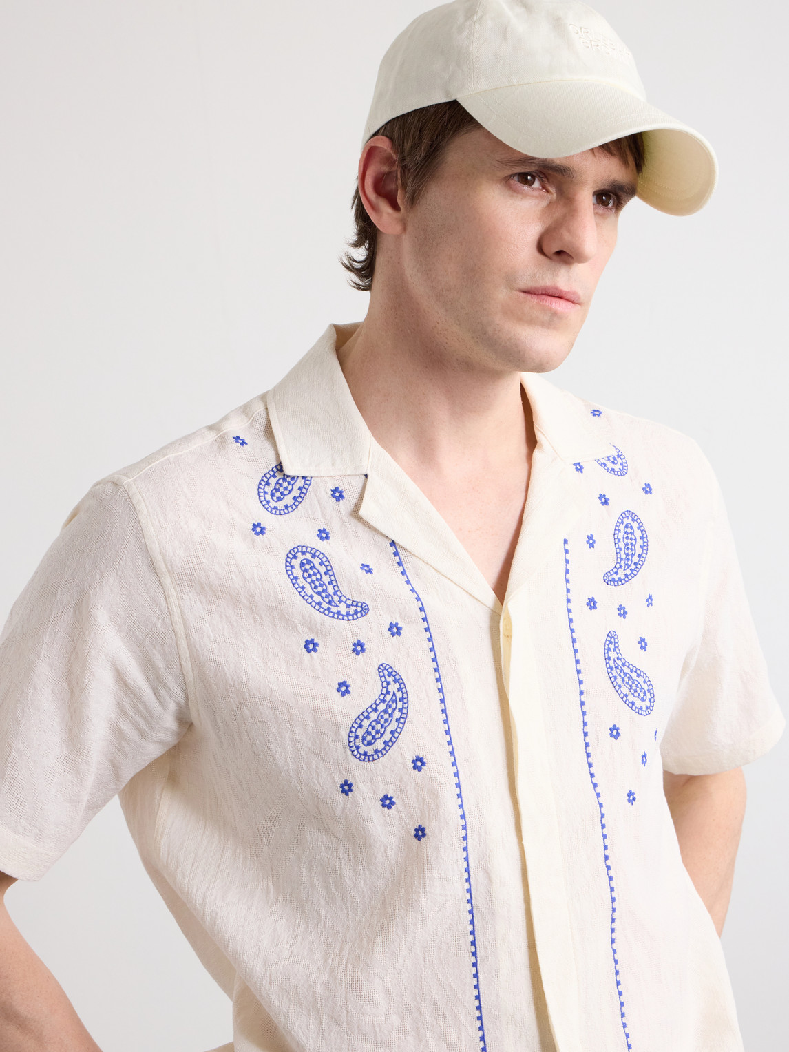  Orlebar Brown - Barney Logo-embroidered Linen Baseball Cap - Men - Neutrals 