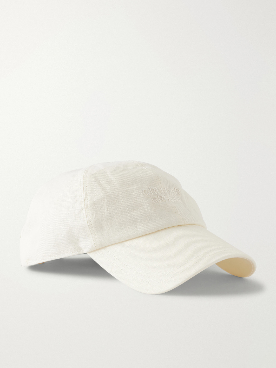 Orlebar Brown Barney Logo-embroidered Linen Baseball Cap In Neutral