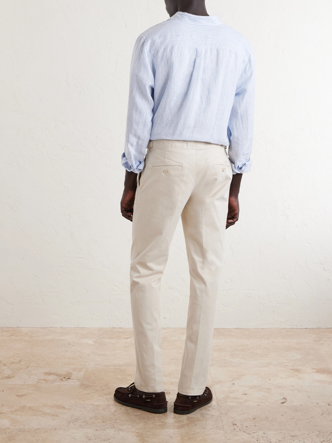  Orlebar Brown - Fallon Slim-fit Straight-leg Organic Cotton-blend Twill Trousers - Men - Neutrals - Uk/us 28 