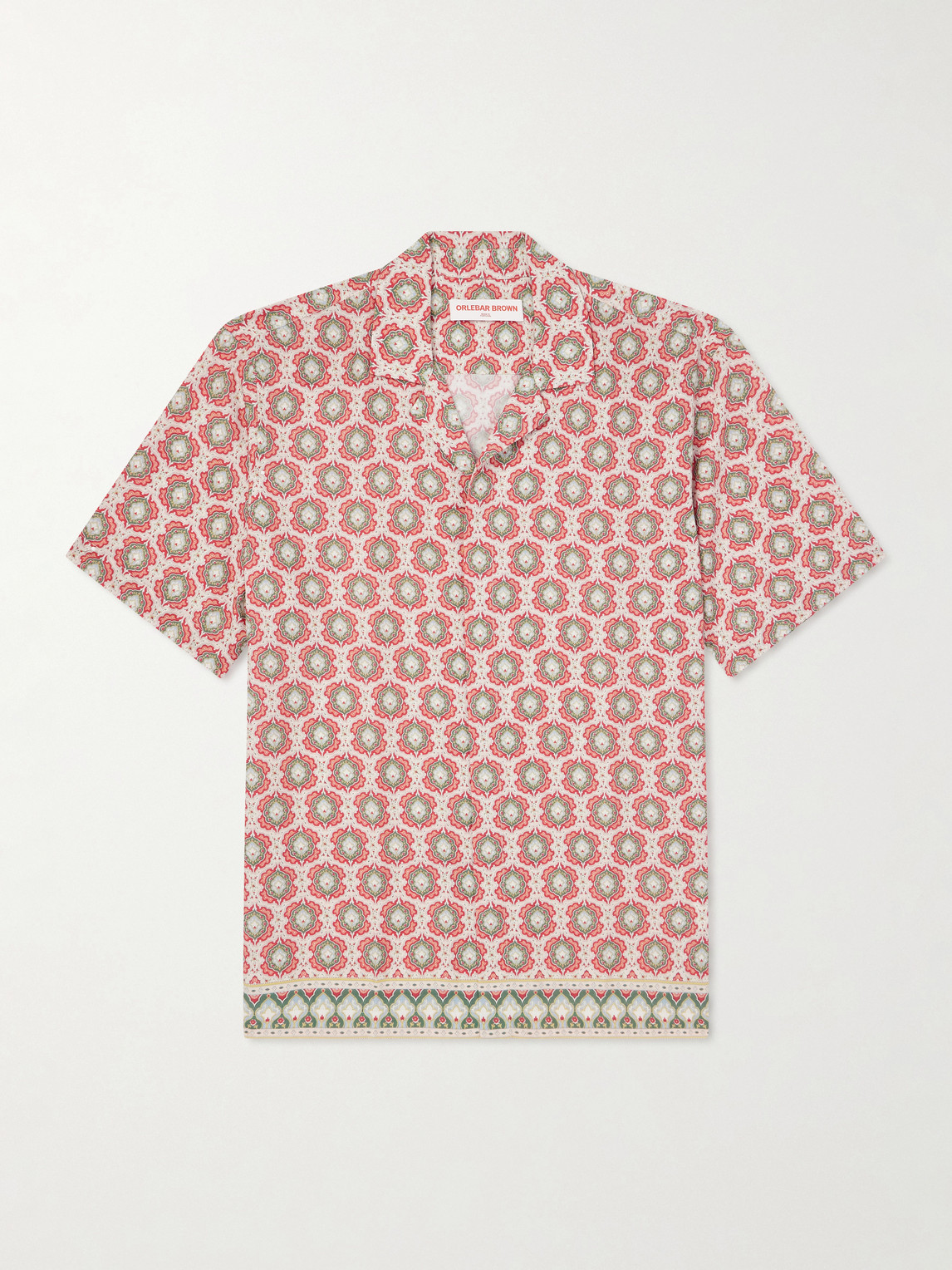 Orlebar Brown Maitan Passetto Camp-Collar Printed Lyocell Shirt - Men