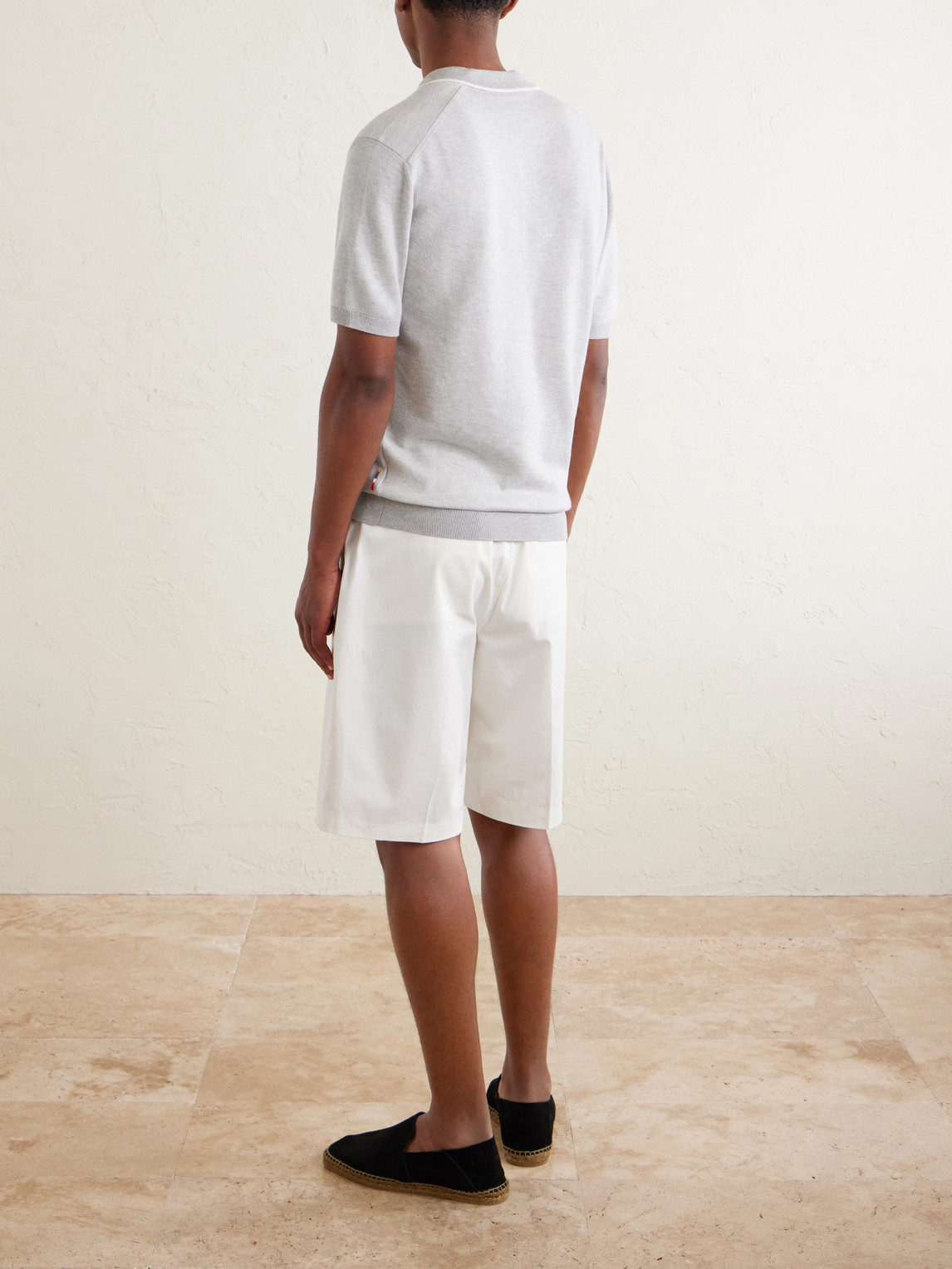 Horton Cotton And Wool-Blend Polo Shirt
