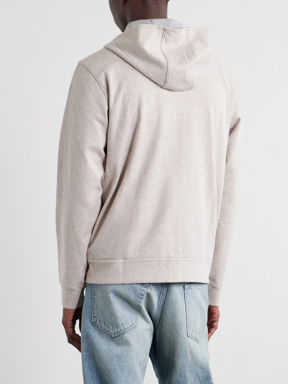 Cotton-Blend Zip-Up Hoodie