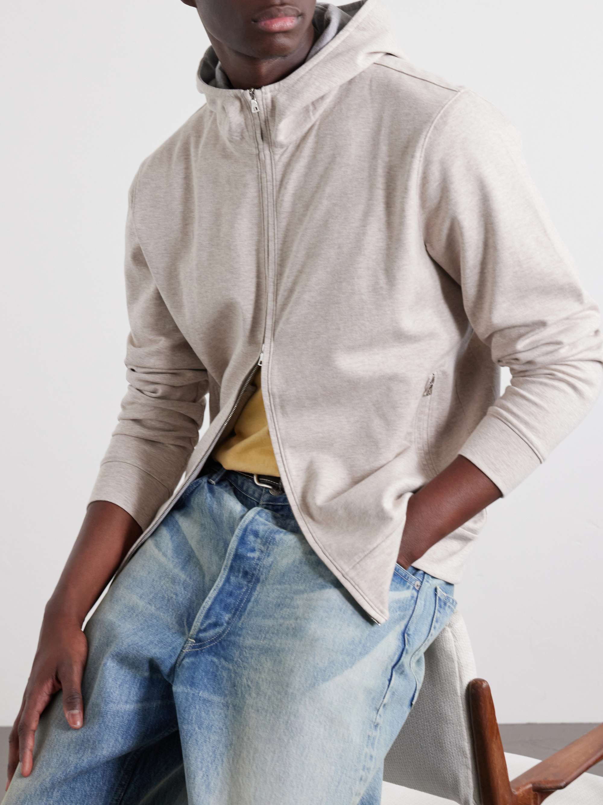 ORLEBAR BROWN Cotton-Blend Zip-Up Hoodie for Men | MR PORTER