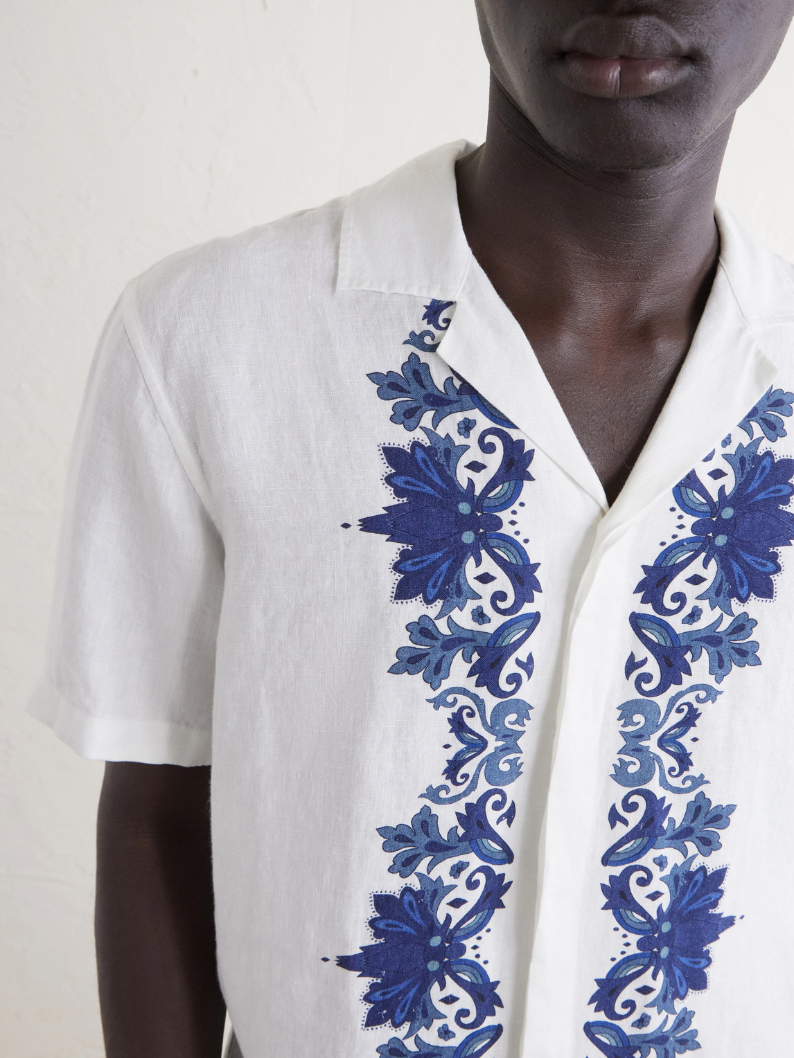 Maitan Mirabello Camp-Collar Linen