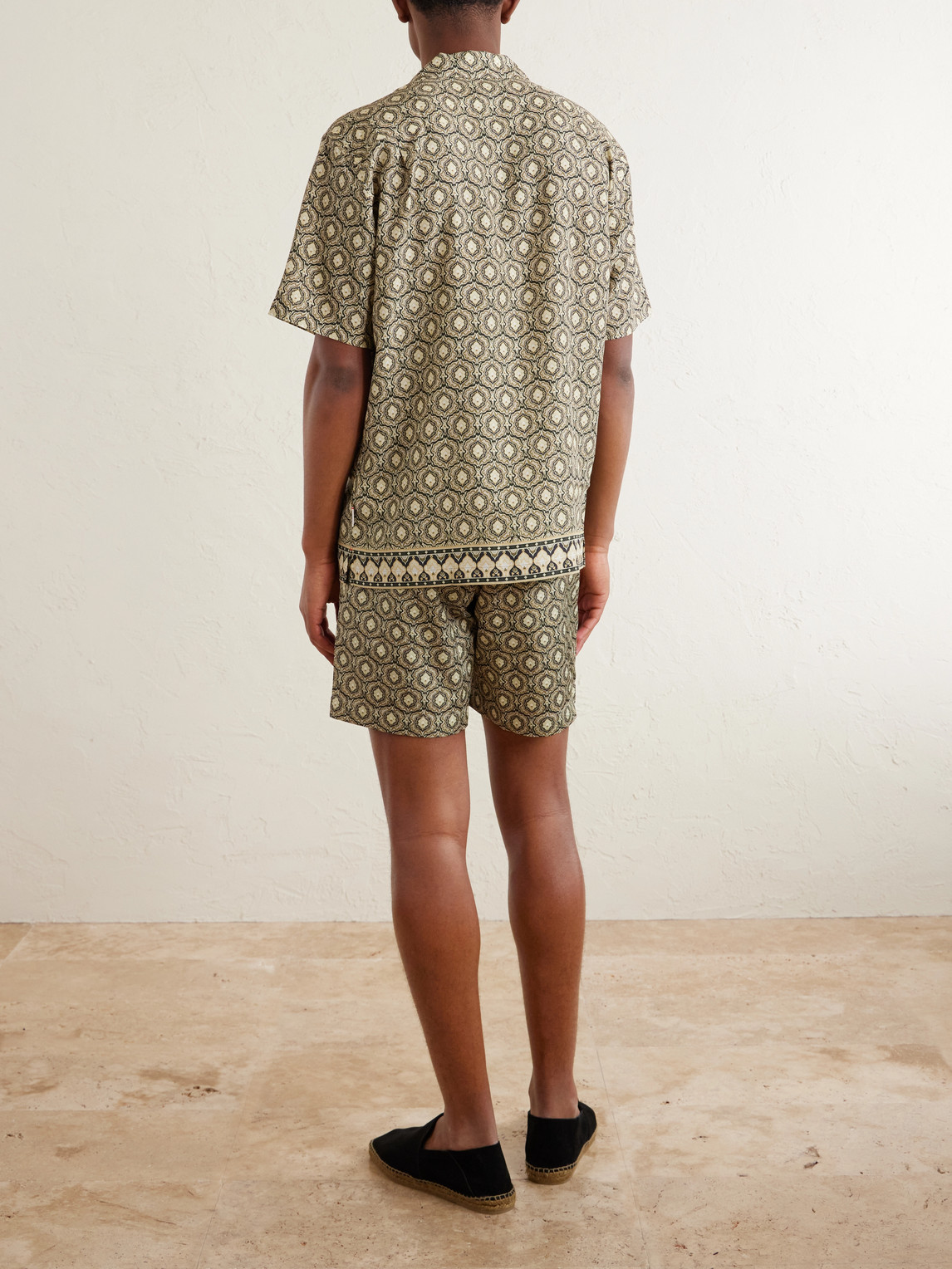 Maitan Passetto Camp-Collar Printed Lyocell Shirt