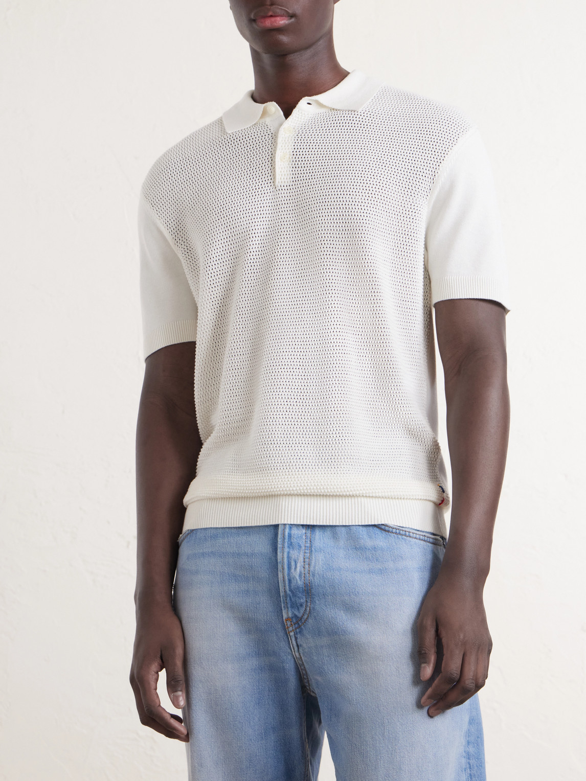 Burnham Tie Stitch Ii Silk And Cotton-Blend Polo Shirt