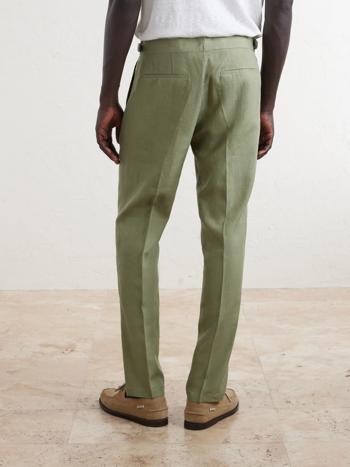 Griffon Tapered Linen Trousers