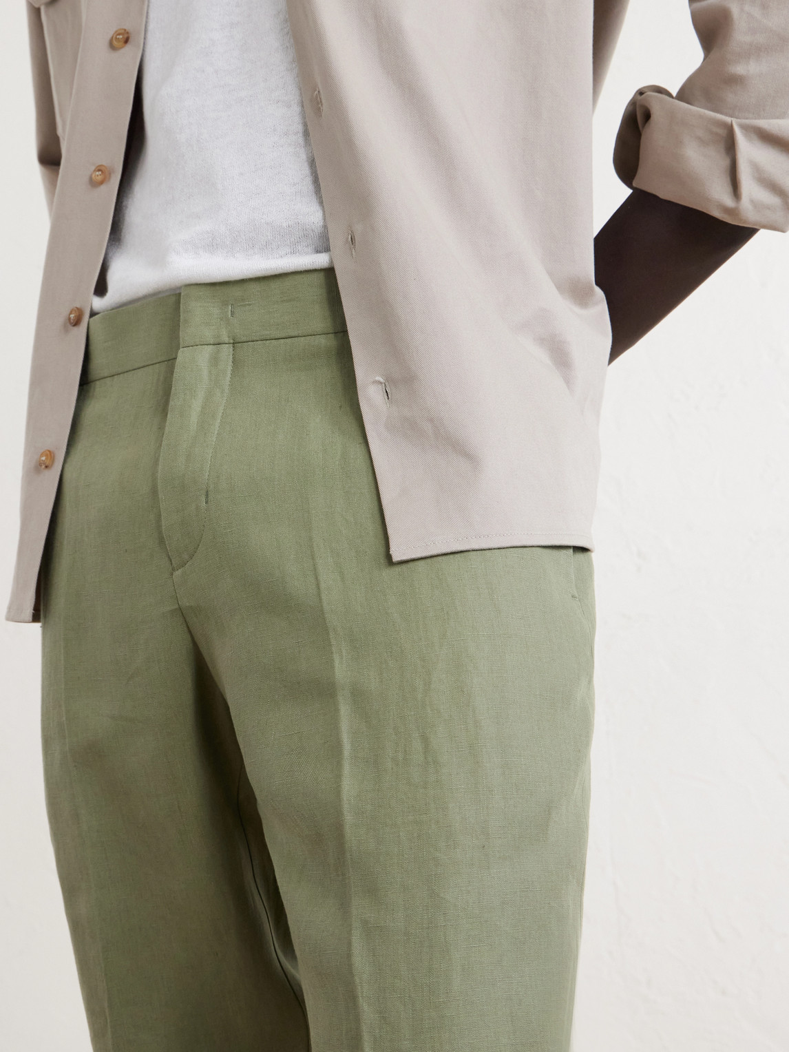 Griffon Tapered Linen Trousers