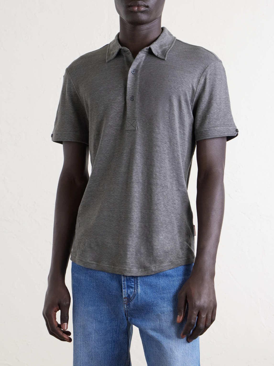 Sebastian Linen-Jersey Polo Shirt
