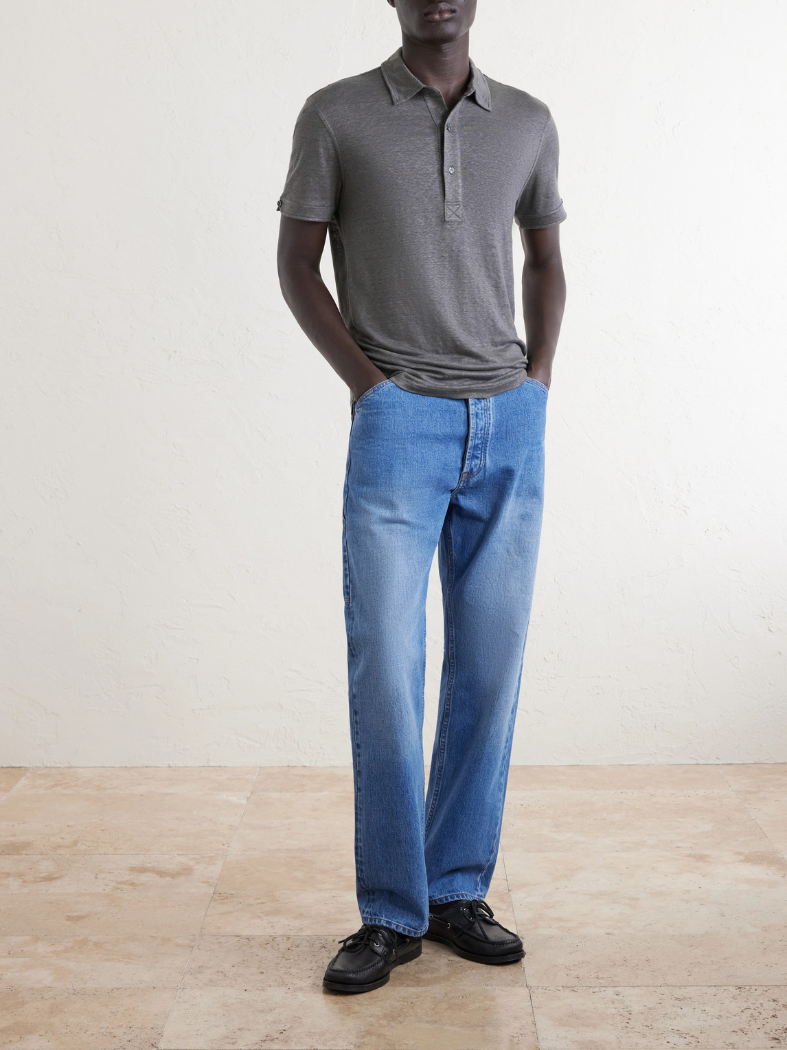 Sebastian Linen-Jersey Polo Shirt