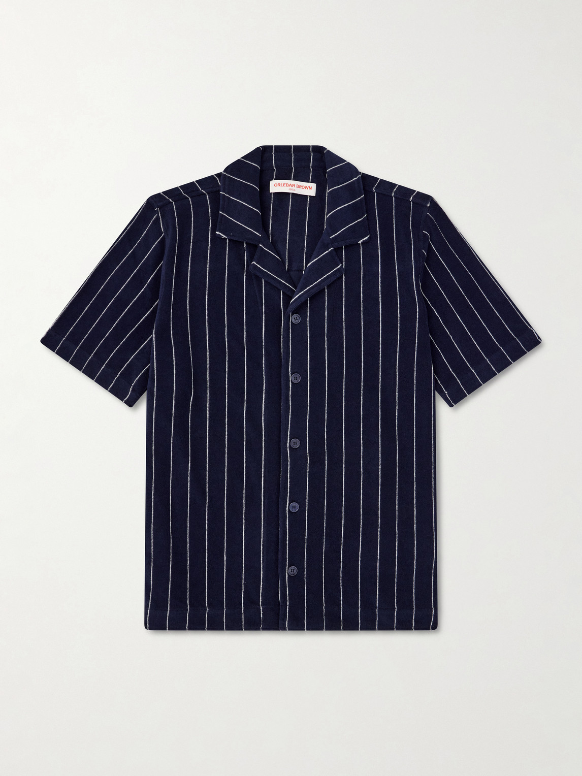 Orlebar Brown Hawkin Stripe Towelling Cotton Shirt - Men
