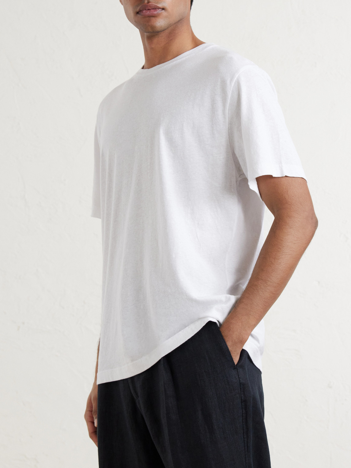 Dinis Linen-Blend T-Shirt